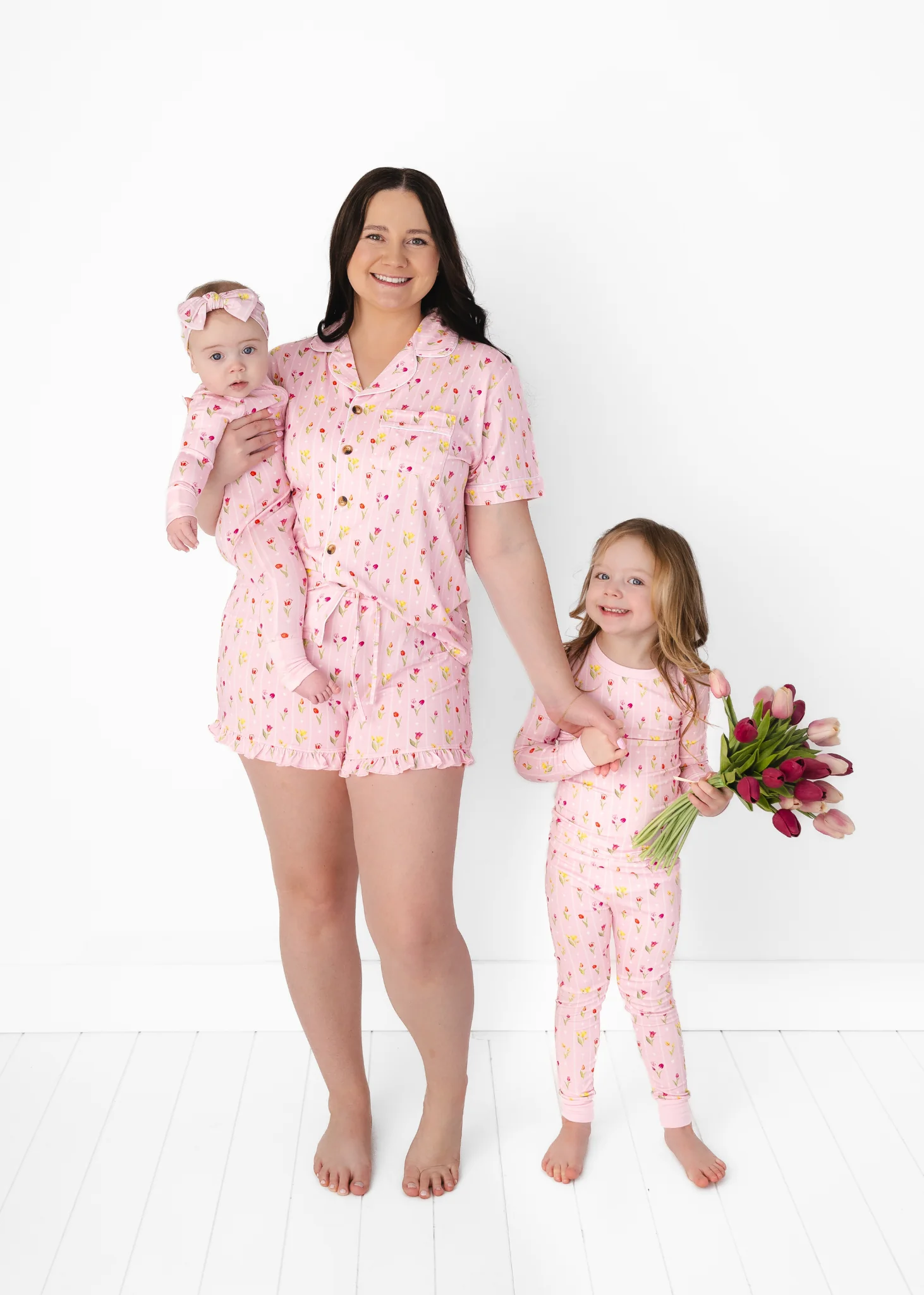 Ann Christine Floral Women's Bamboo Short Pajama Set - Image 5