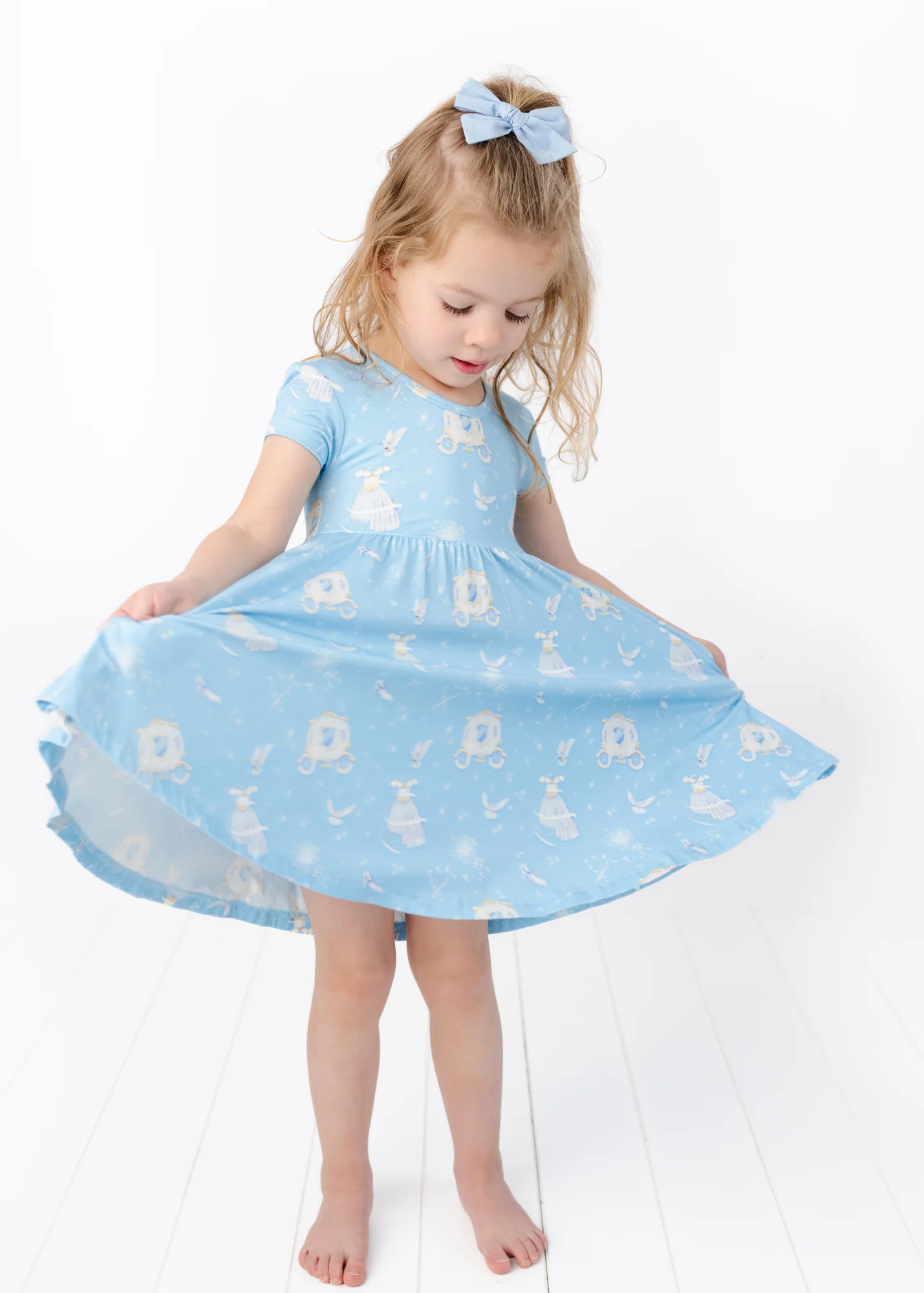 Cinderella Bamboo Short Sleeve Twirl Dress - Image 3