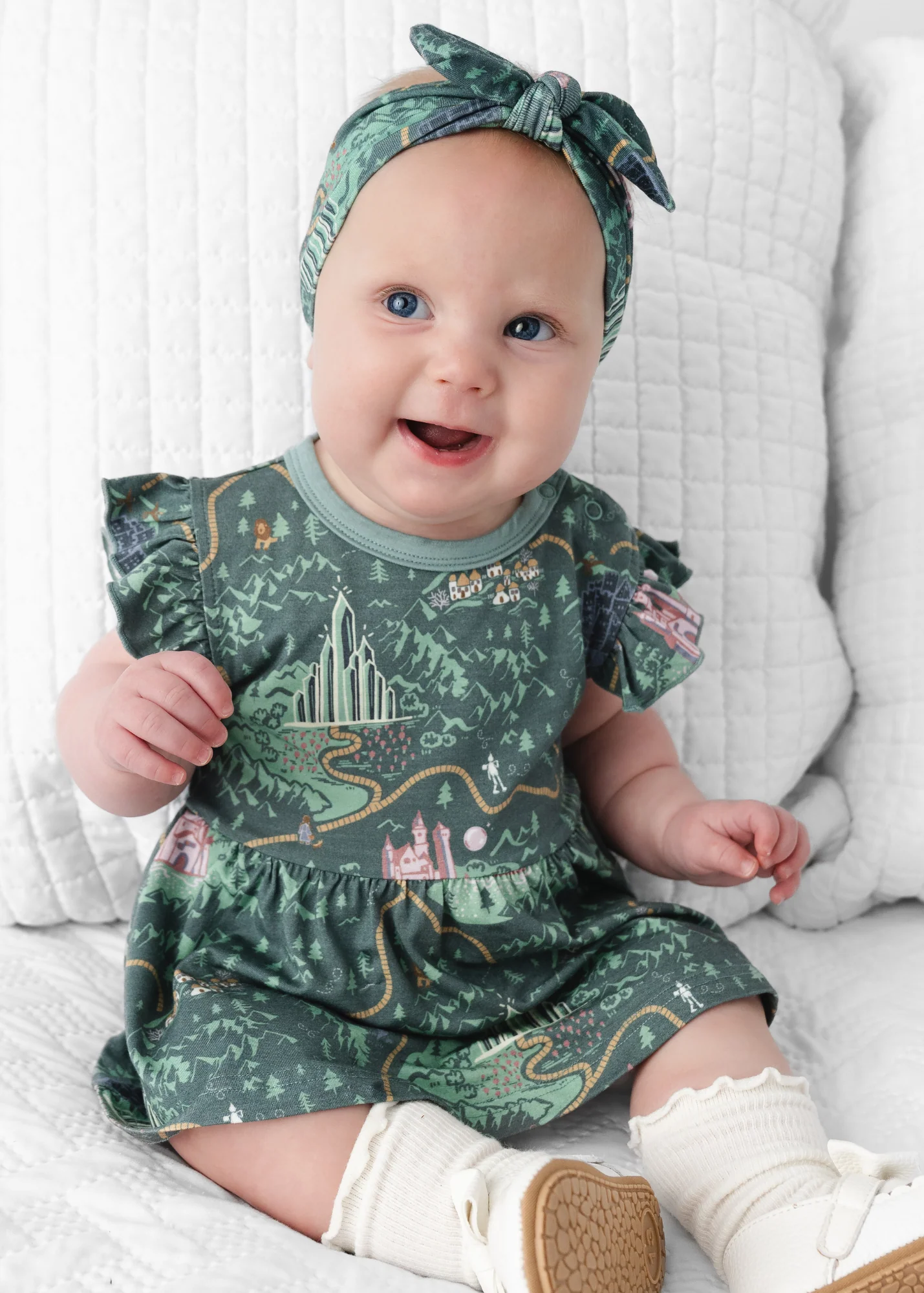 Emerald City Baby Flutter Dress - Image 3