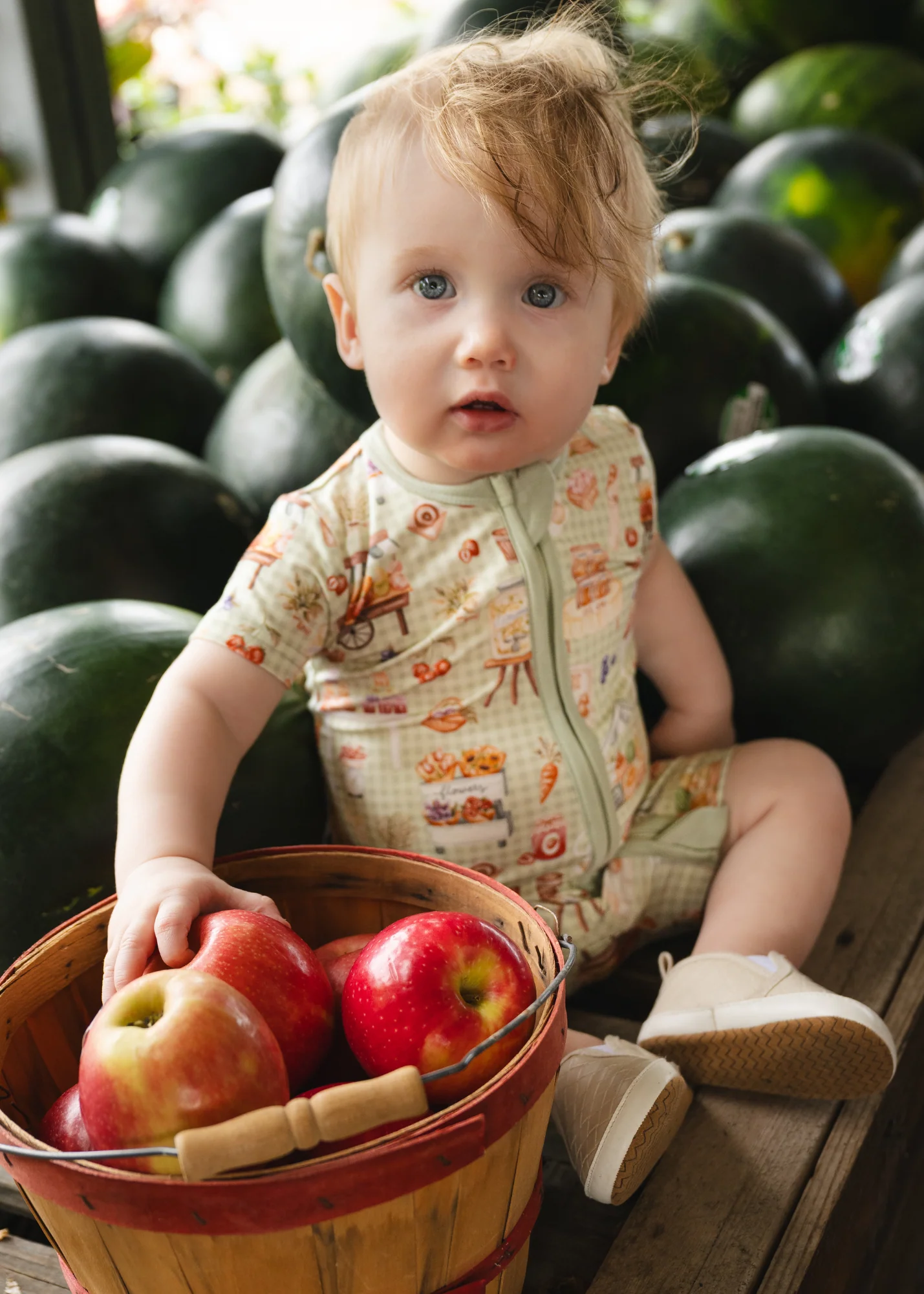 Farmer's Market Bamboo Shortie Romper - Image 5