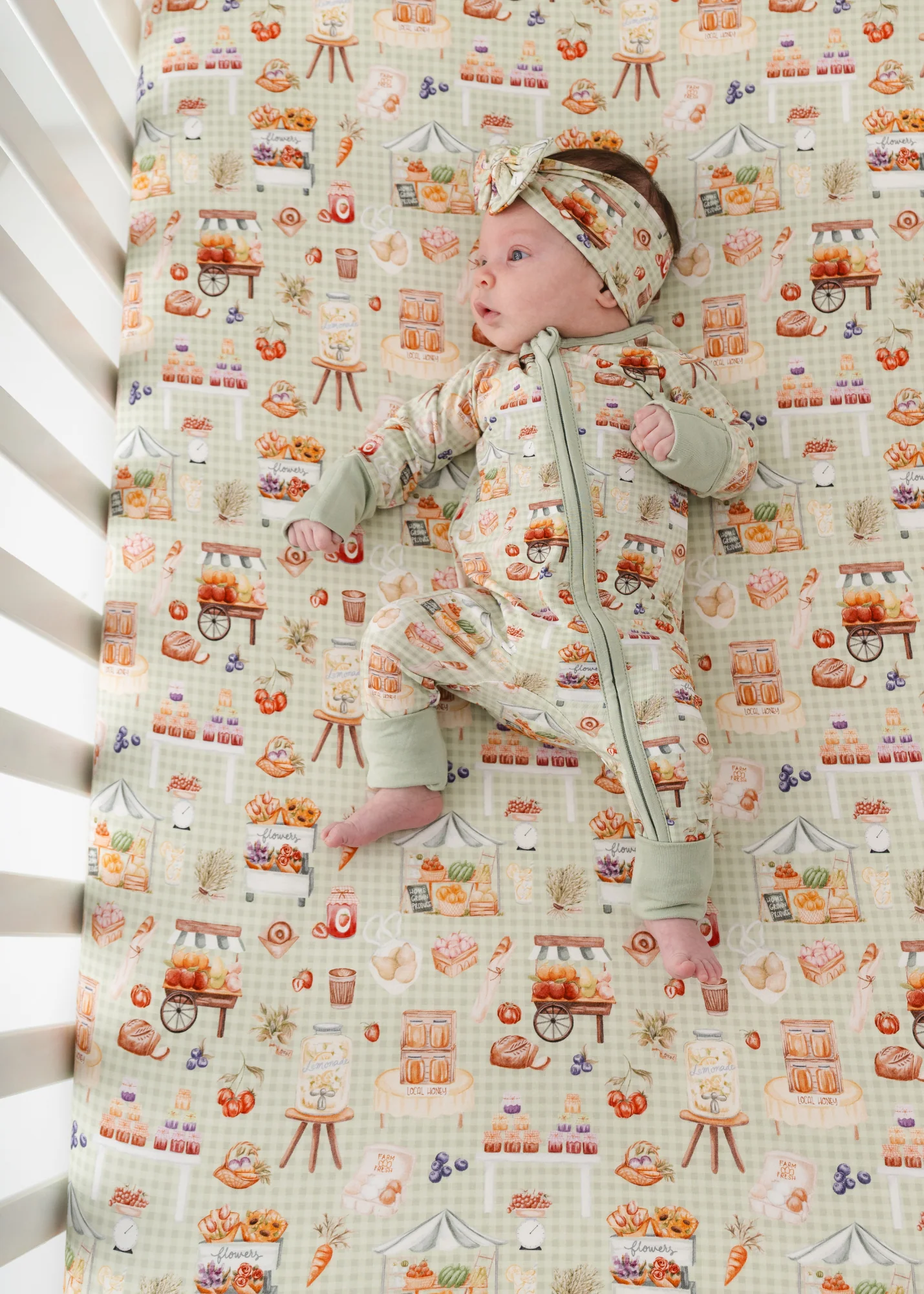 Farmer's Market Bamboo Zippered Sleeper - Image 4