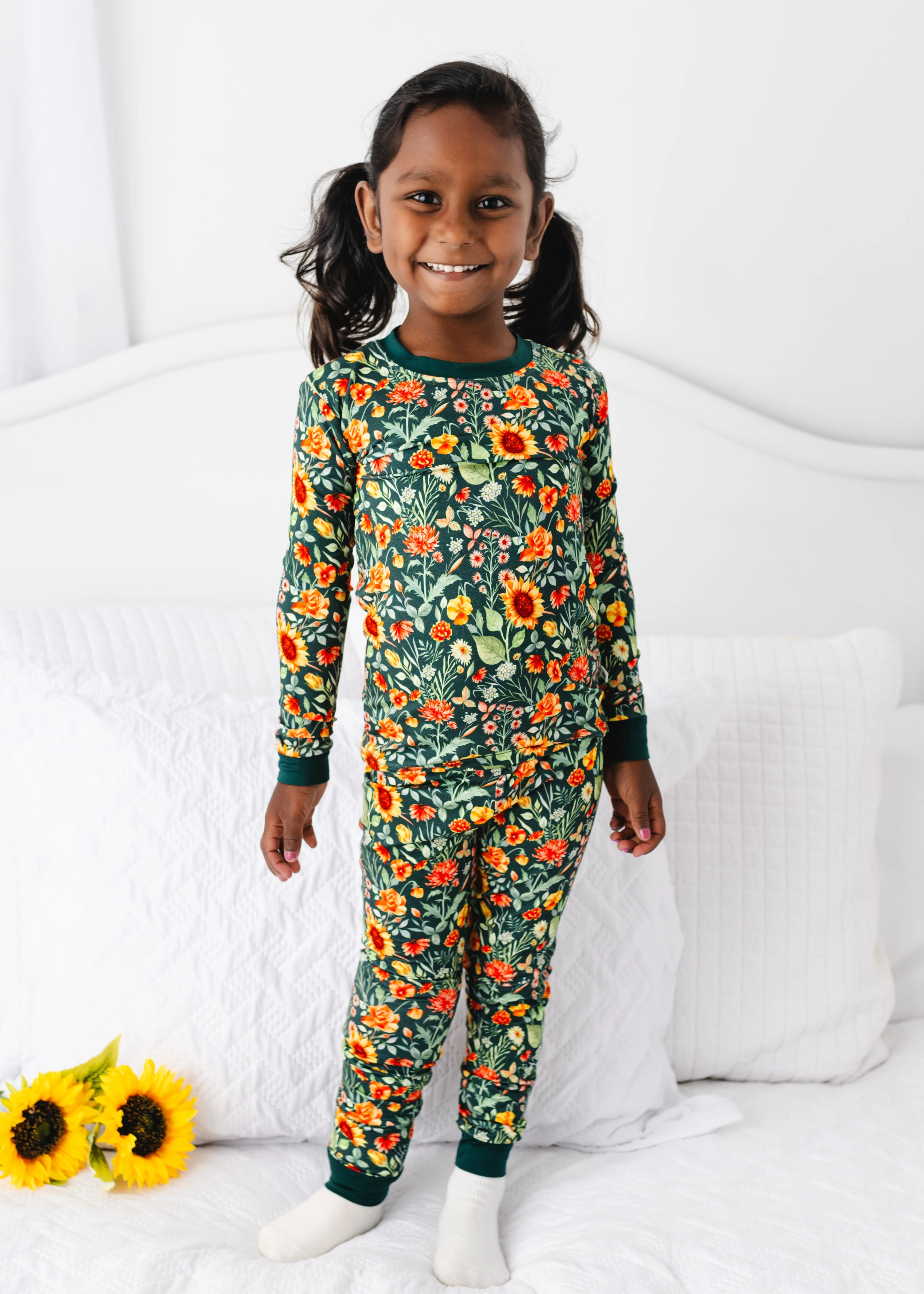 Flower Field Bamboo Pajama Set - Image 3