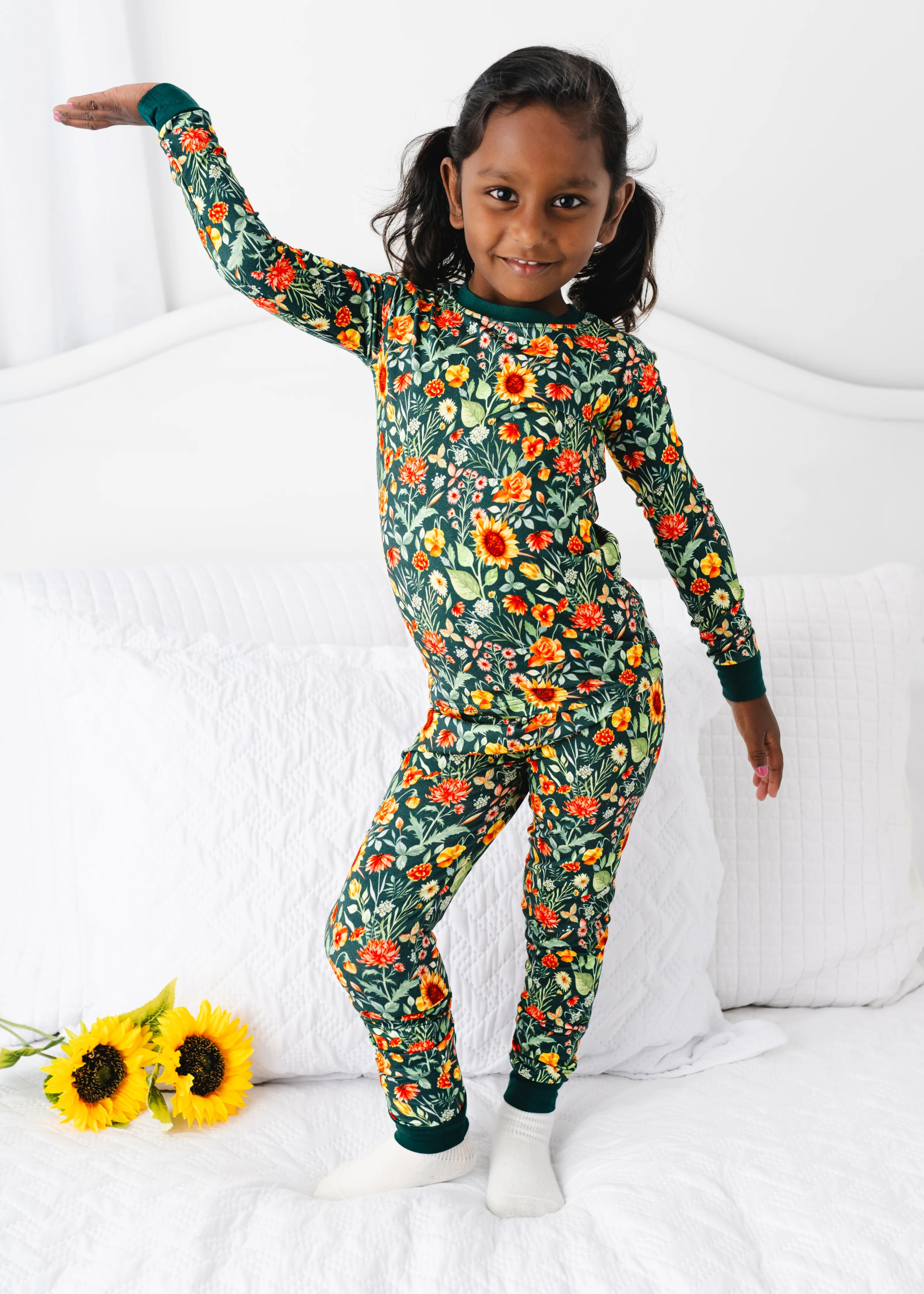 Flower Field Bamboo Pajama Set - Image 4