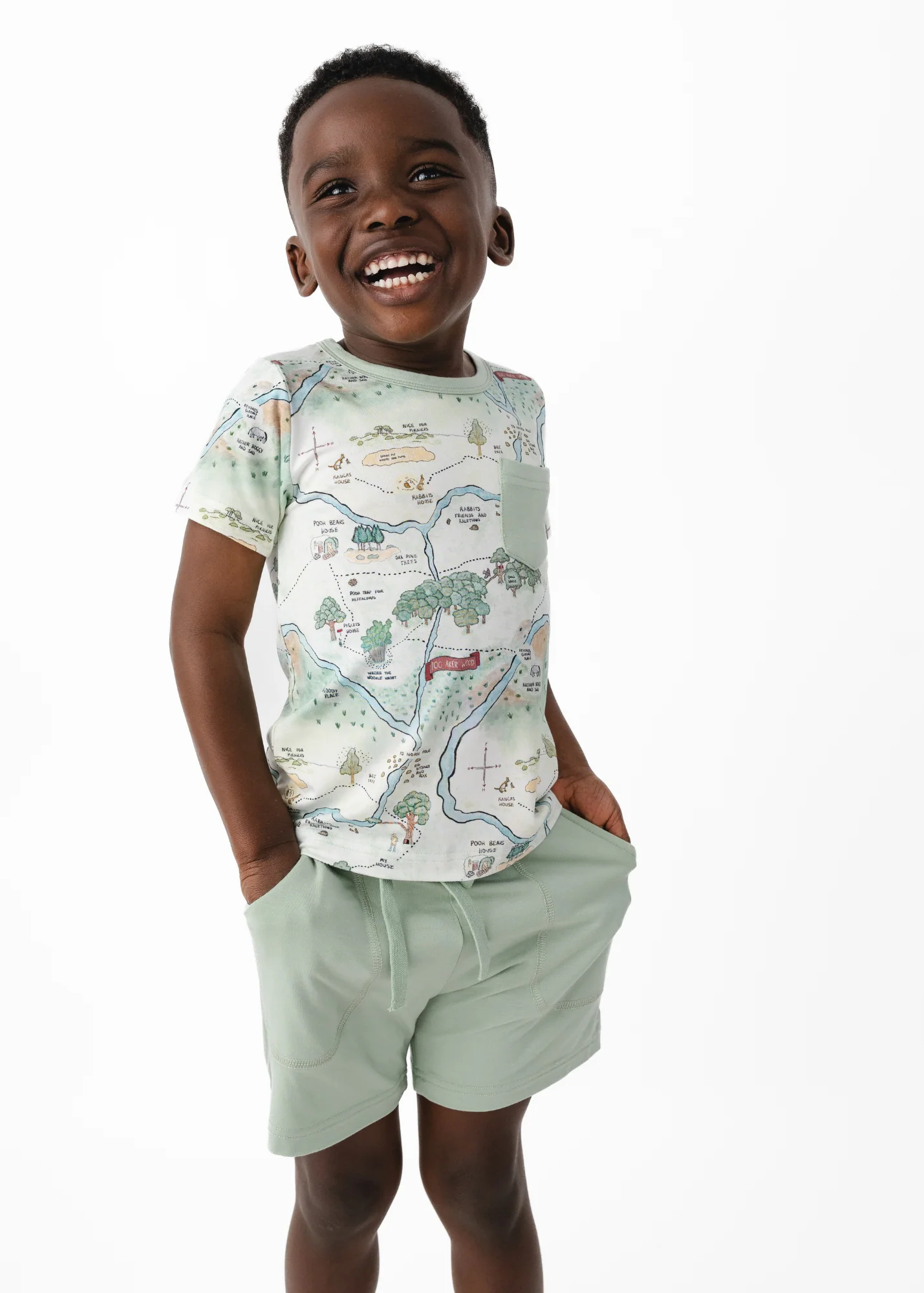 Hundred Acre Woods Pocket Tee & Short Sets - Image 3