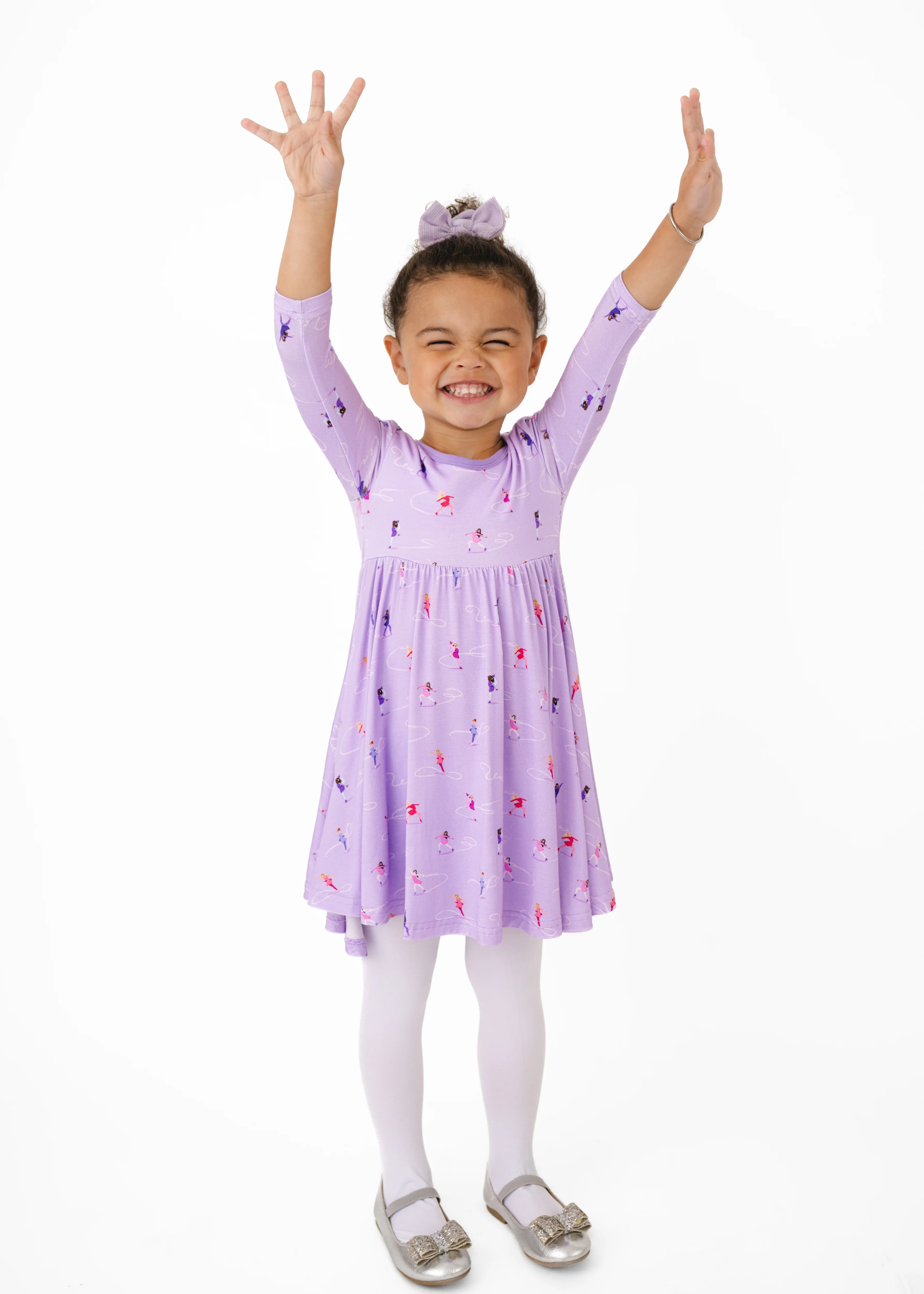 Ice Skating Long Sleeve Twirl Dress - Image 5