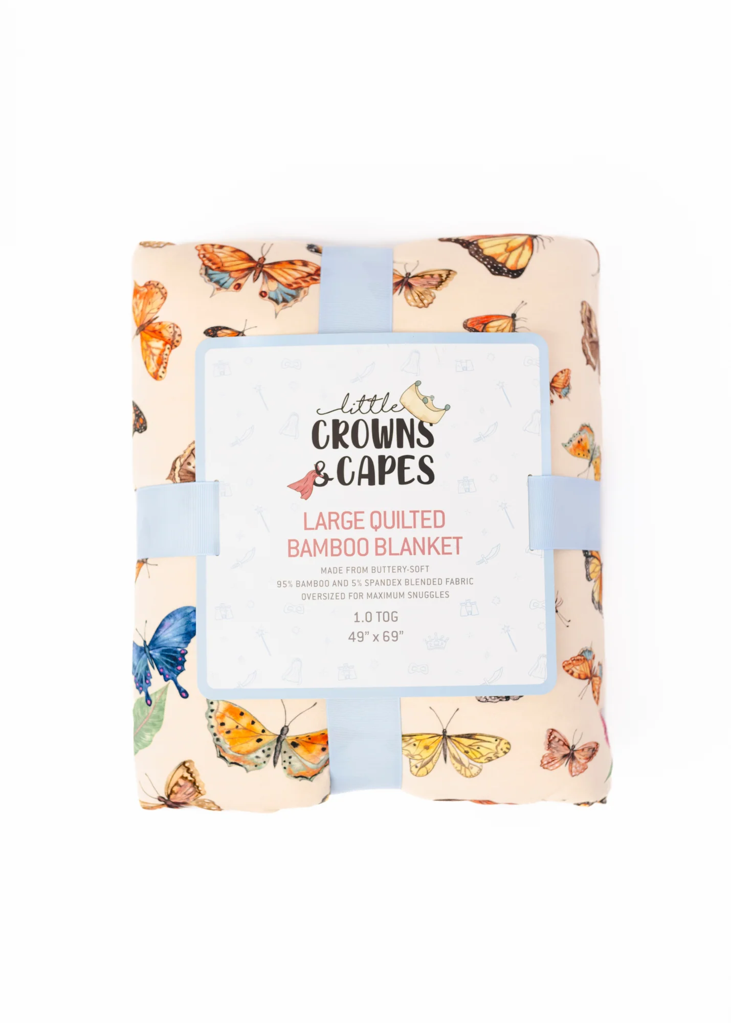 Kensington's Butterflies Large Quilted Bamboo Blanket - Image 4