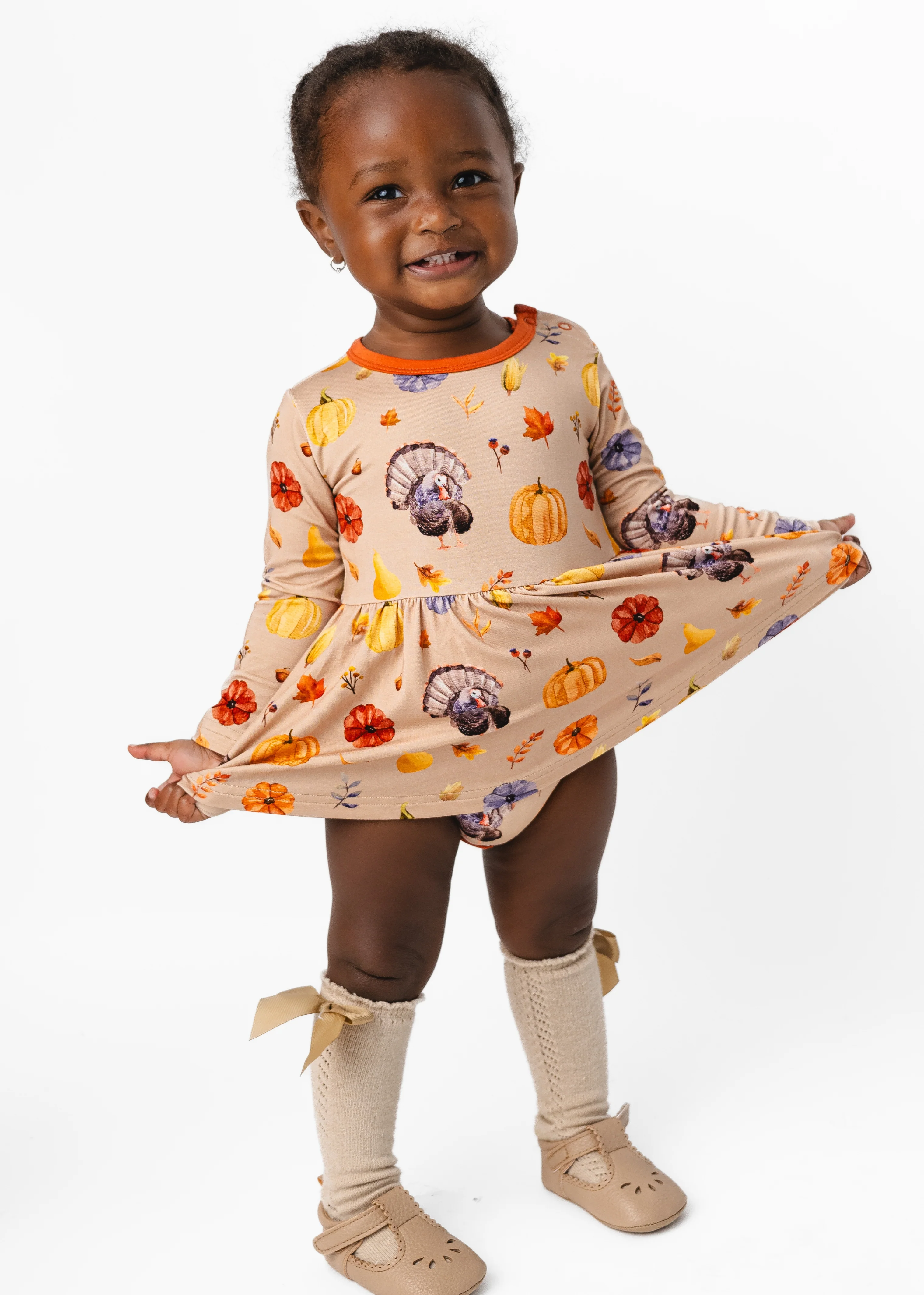 Lil Turkey Bamboo Baby Dress - Image 3