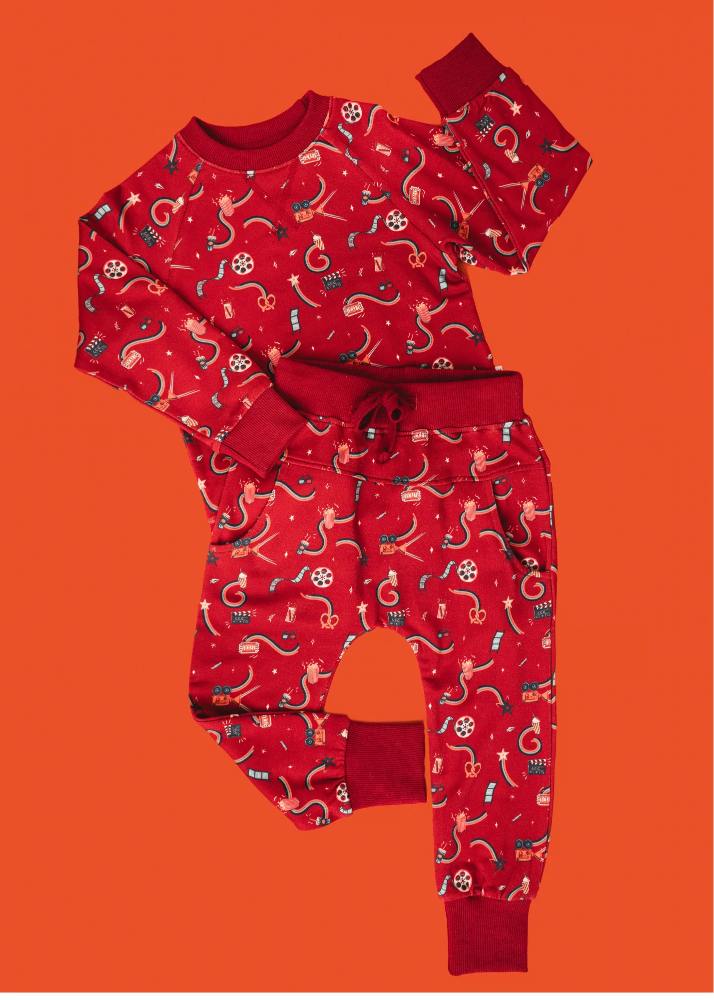 Movie Night Bamboo Kids Jogger Set - Image 3