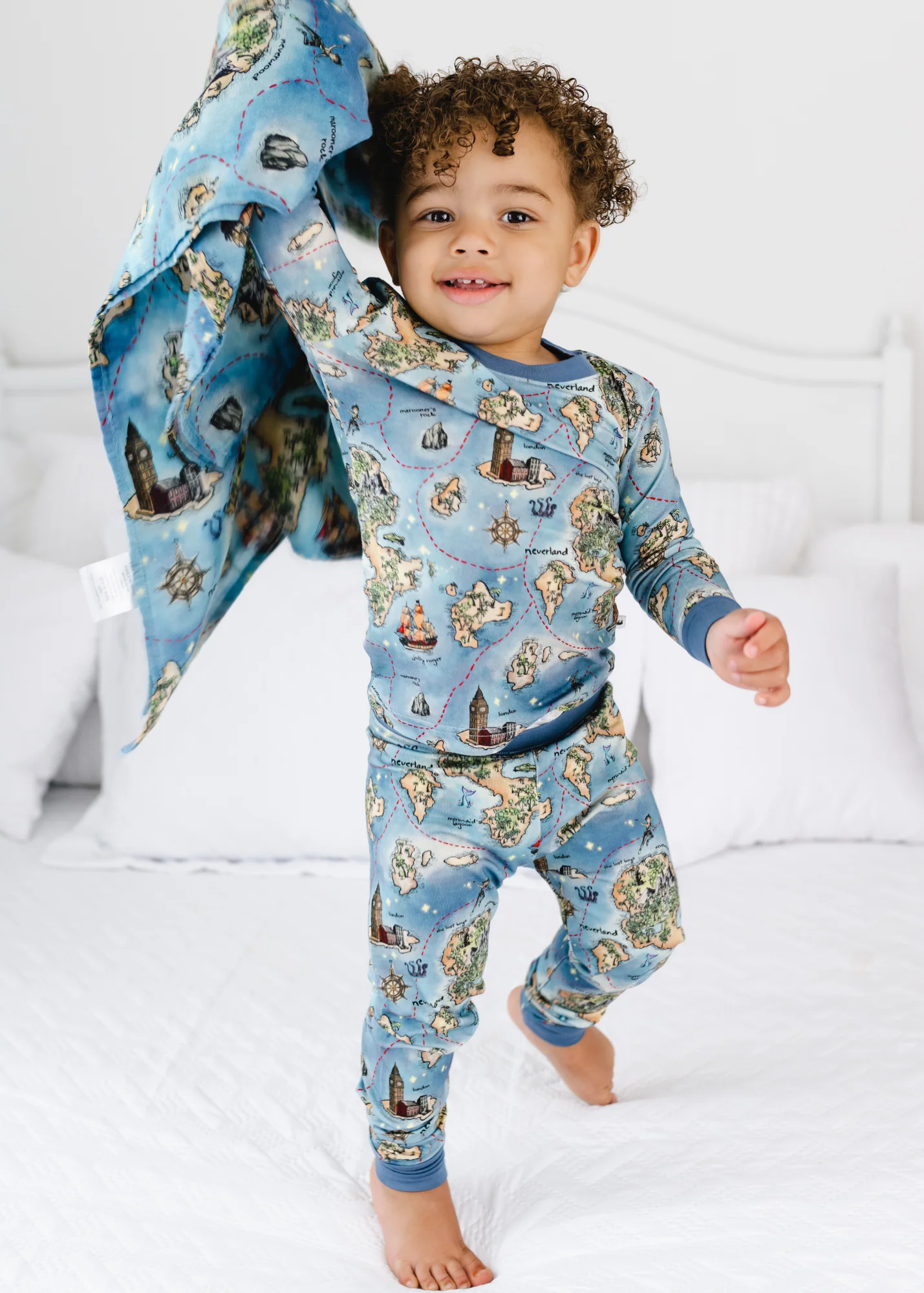 Neverland Map Bamboo Pajama Set - Image 3