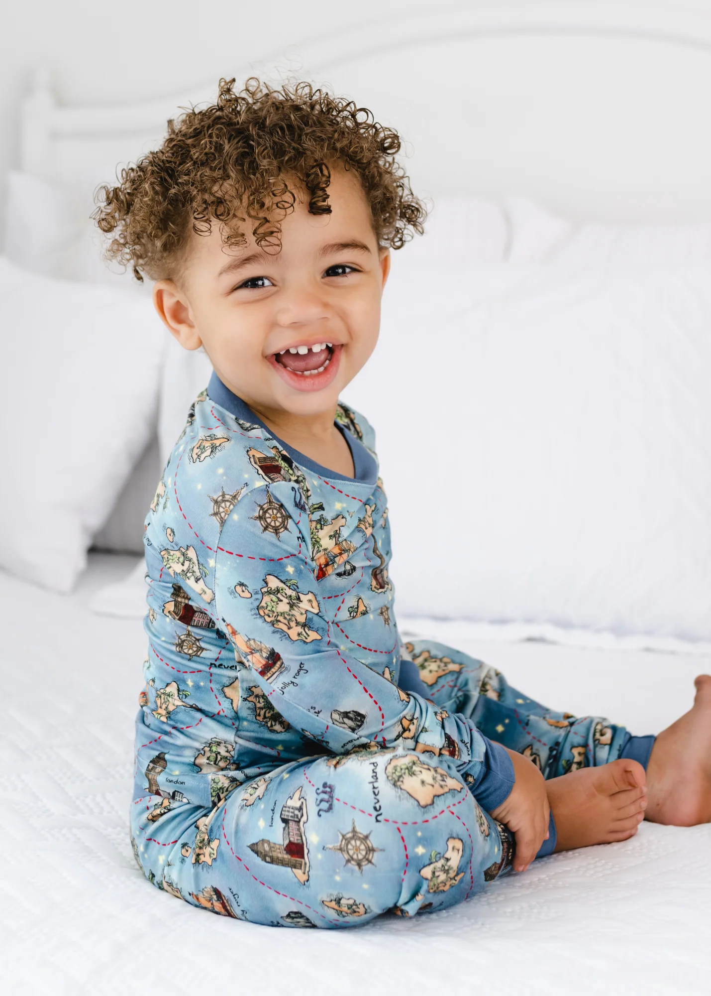 Neverland Map Bamboo Pajama Set - Image 5