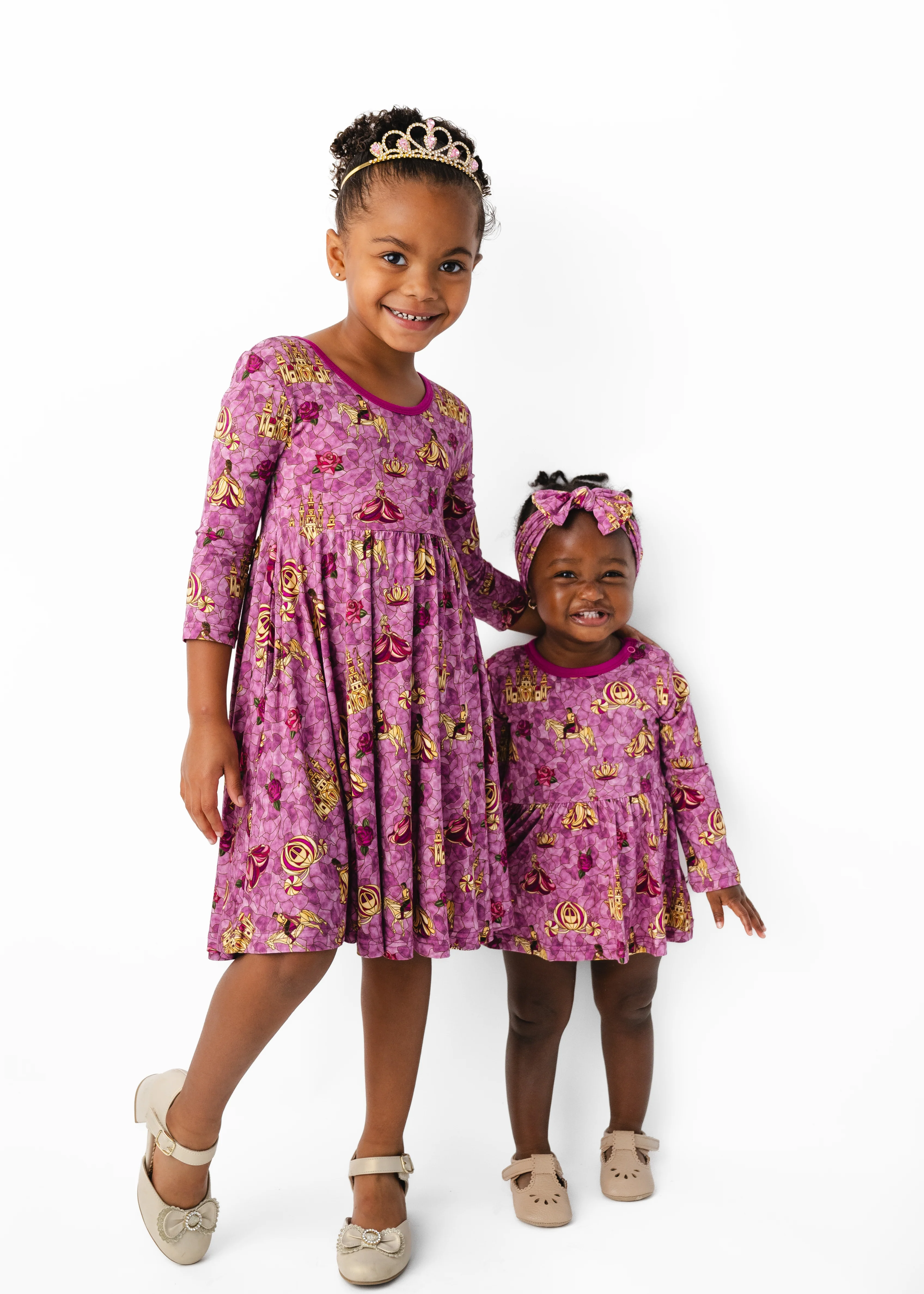 Royal Stained Glass Long Sleeve Twirl Dress - Image 4