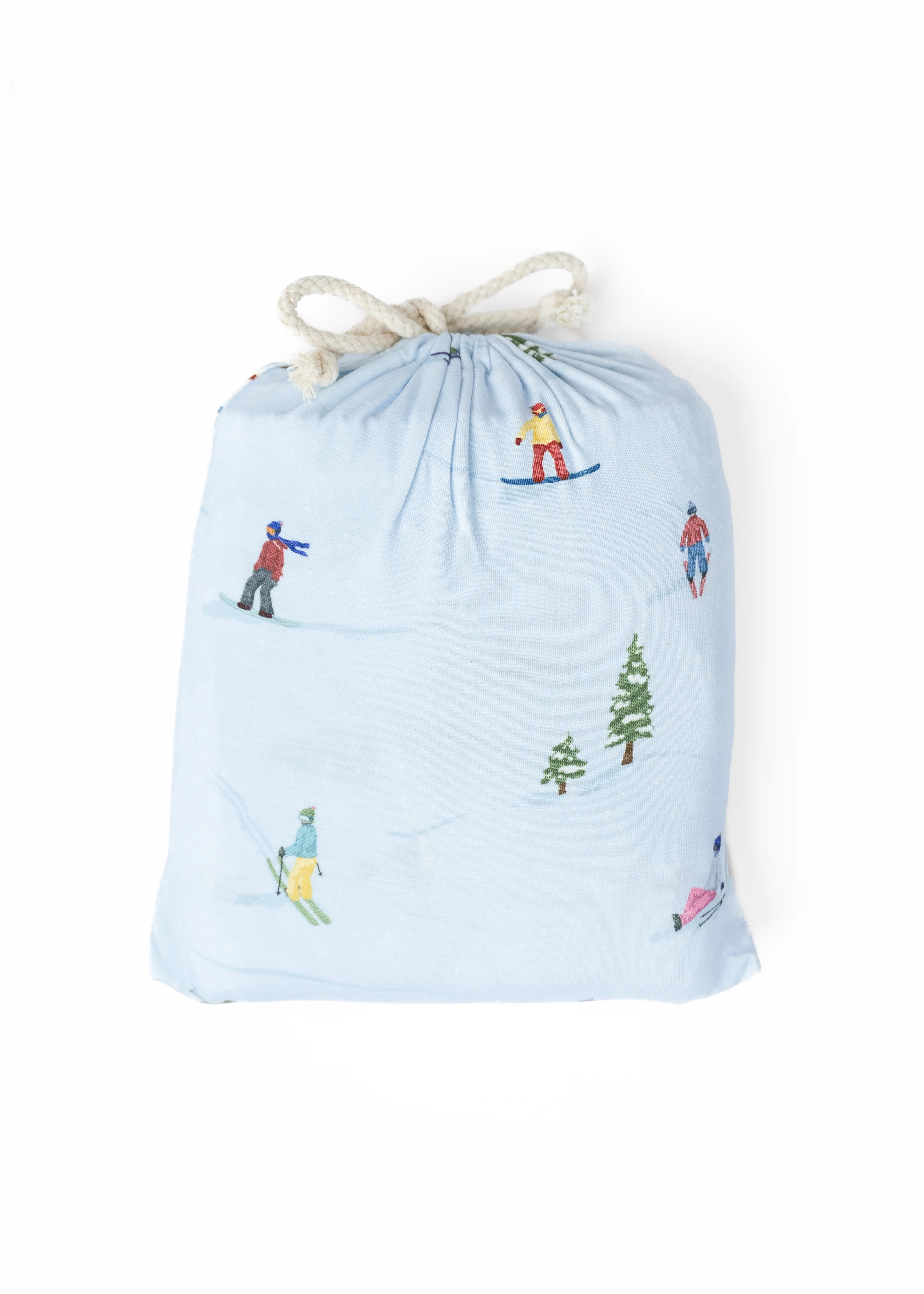 Skiing Bamboo Crib Sheet - Image 3