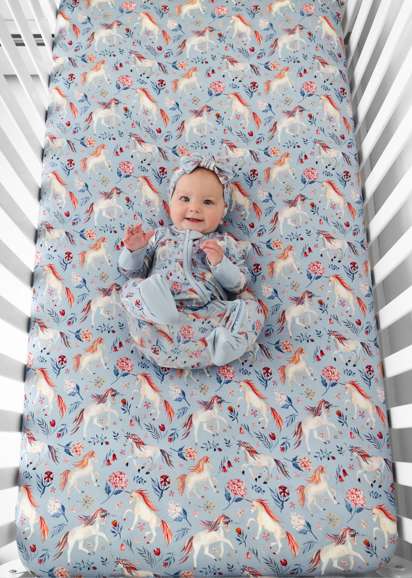 Unicorns Bamboo Crib Sheet - Image 4